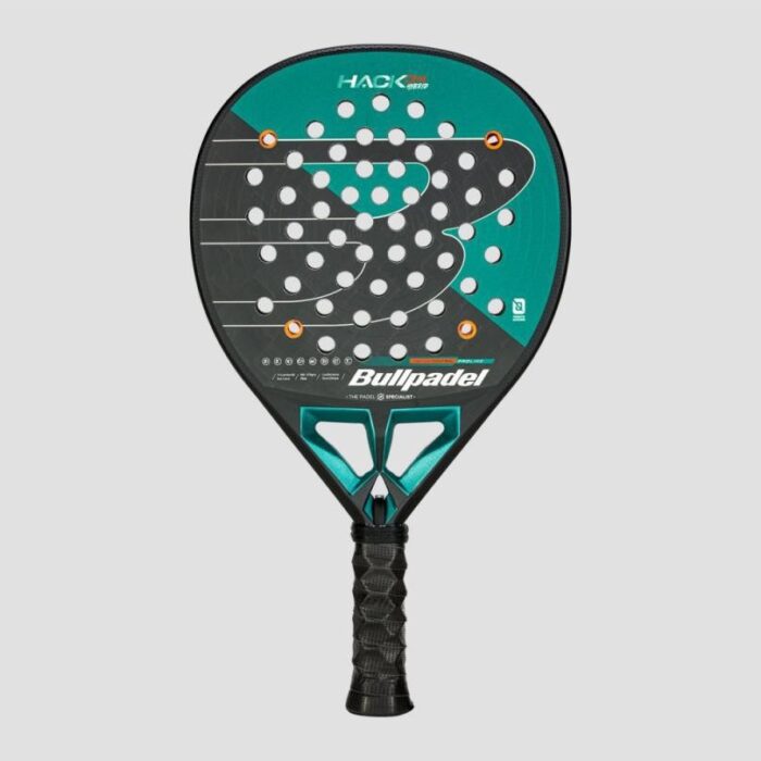 Bullpadel HACK 04 HYBRID 25 – Vista frontal de la pala híbrida