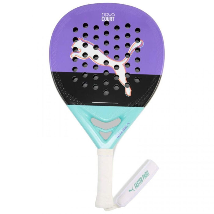 Pala de Pádel Puma Nova Court Purpura Negro Turquesa Mujer