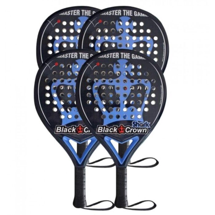 Pack Palas de Pádel Black Crown Shark x4
