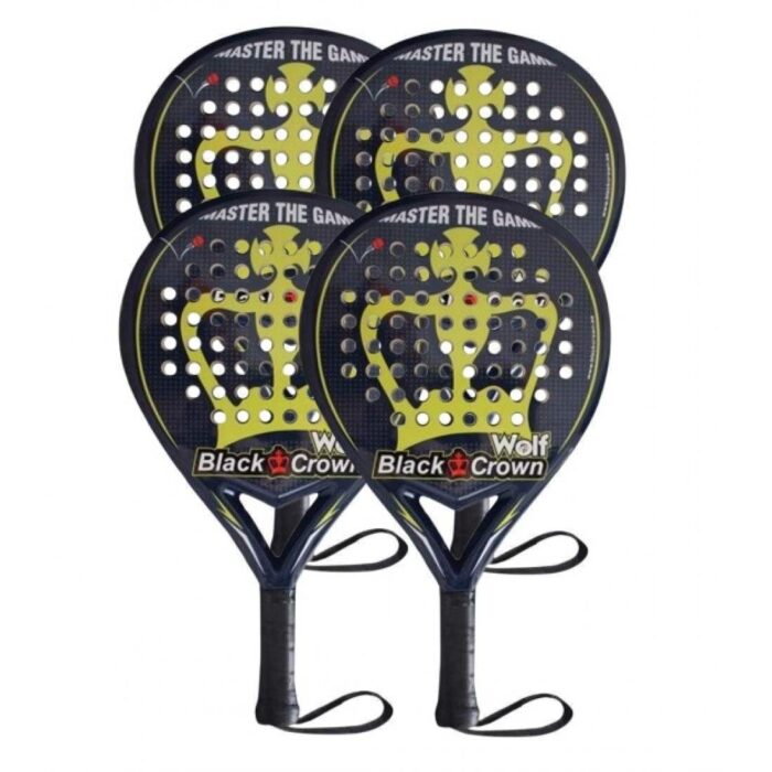 Pack Palas de Pádel Black Crown Wolf x4